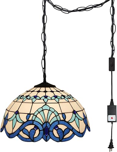 Miniatura 9 de Kiven Lámpara colgante equipada con cable de iluminación regulable (177.16 pulgadas), 1 luz E26 estilo mediterráneo simple para sala de estar,