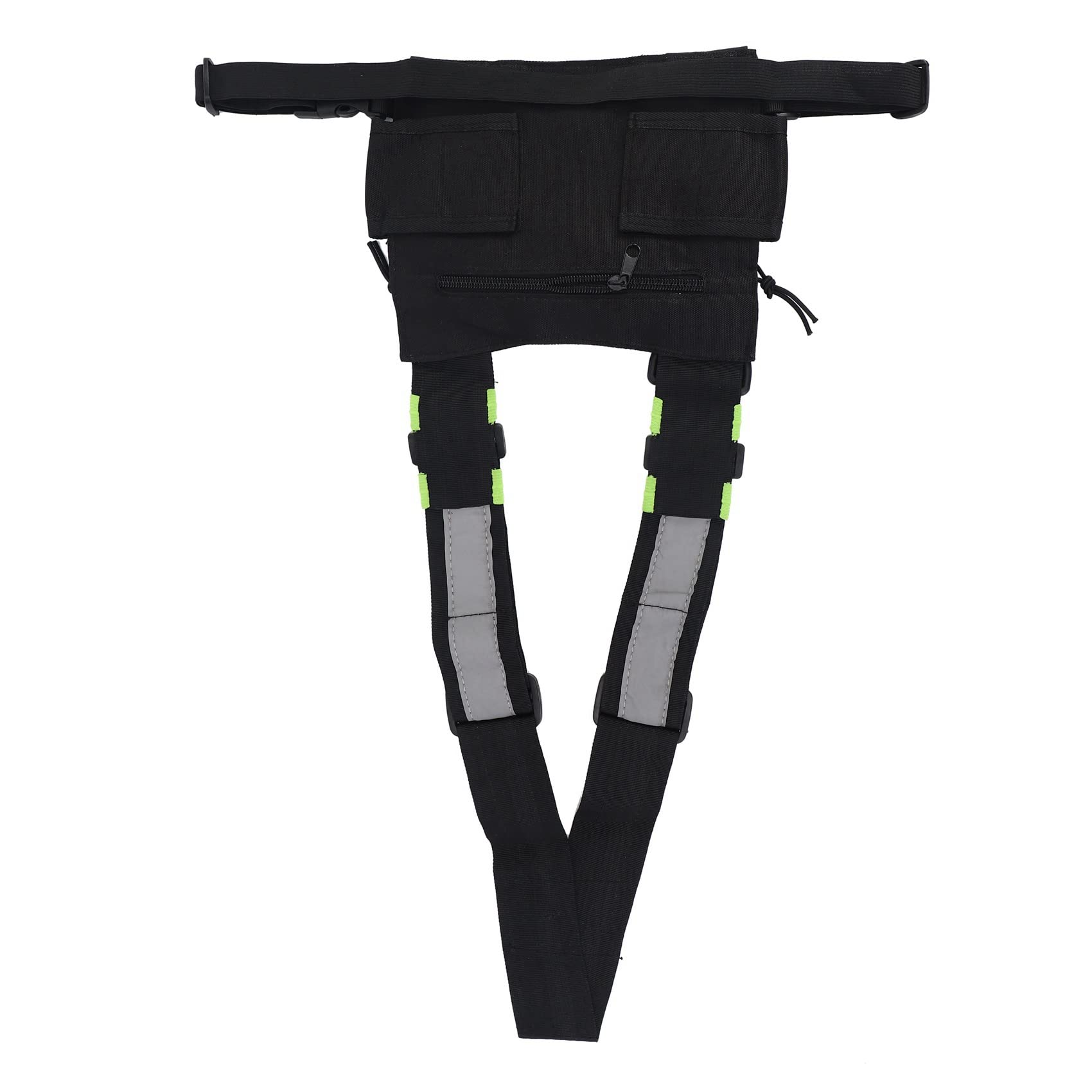 8X Le Radio Pocket Radio Chest Harness Cassa Anteriore Confezione Pouch Vest Caso Rig per 2 Way Radio Walkie Talkie Adatto per UV-5R Nero + Verde