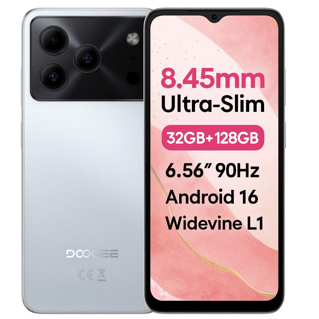 スマートフォン本体 DOOGEE NOTE 56 PRO 128GB DOOGEE Note 56 Pro Android 16 Teléfono Móvil, Diseño