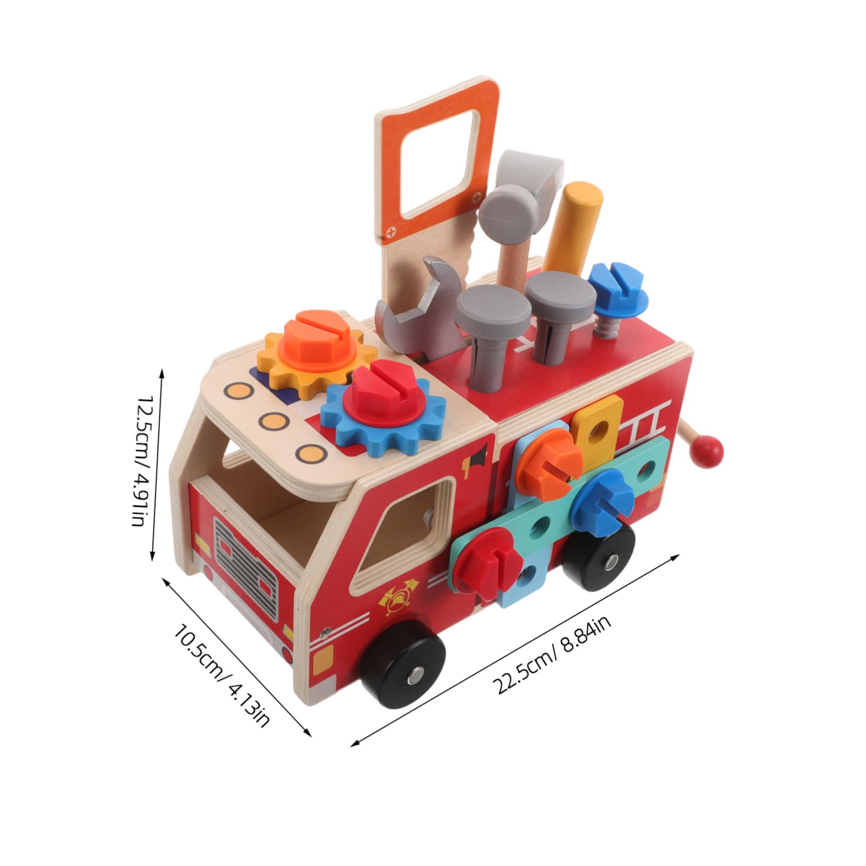 Beaupretty Set di Camion da Costruzione in Legno, Auto Educativa