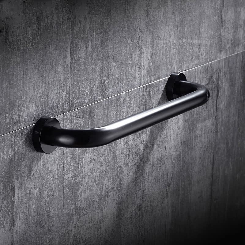 Barras De Apoyo para Ducha De Baño, Manija De Ducha Negra, Barra De Equilibrio para Baño, Barra De Apoyo De Pasamanos De Seguridad, Barras De Apoyo para Baño(50 Centímetros)