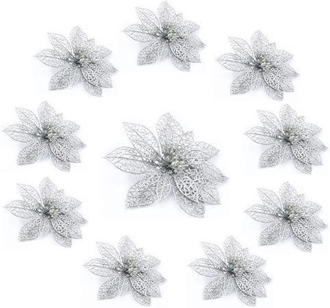 Amazon 10個入り クリスマスフラワー飾り物 枯れないお花 飾り物 装飾 Diy アレンジ素材 オーナメント お店飾り 飾り付け クリスマスツリー クリスマス飾り シルバー クリスマス雑貨 おもちゃ Amazon 10個入り クリスマスフラワー飾り物 枯れないお花 飾り物 装飾 Diy アレンジ素材 オーナメント お店飾り 飾り付け クリスマスツリー クリスマス飾り シルバー クリスマス雑貨 おもちゃ