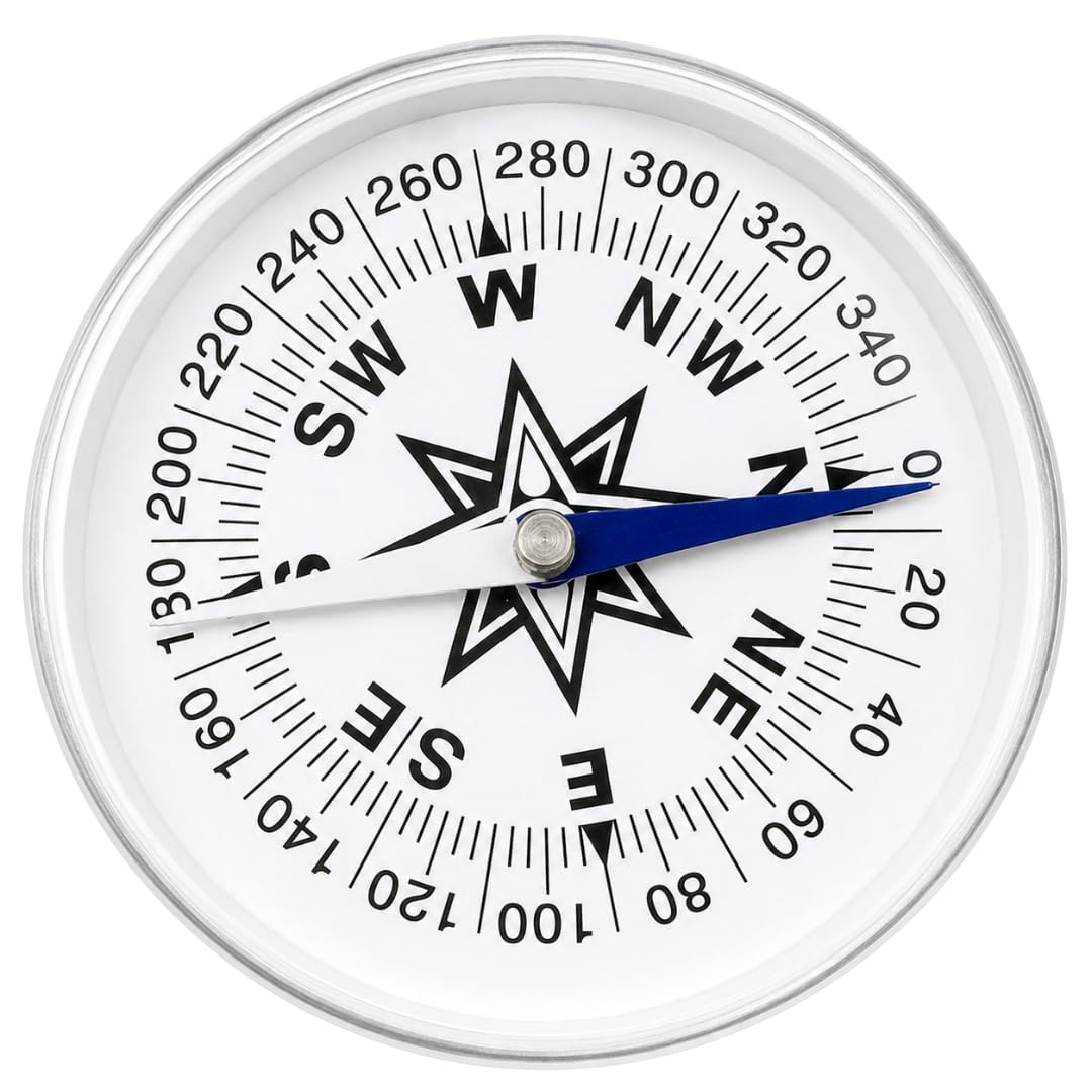 ADROIT 3 Inch Diameter Large Compass | Aluminum Casing | Dual Color Pointer | Portable | Camping Compass-image-17