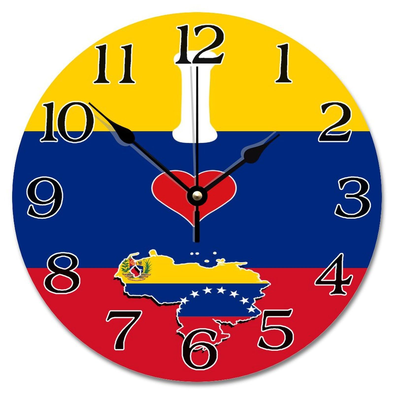 Horloge murale Venezuela I Love My Country pour vibrer au quotidien