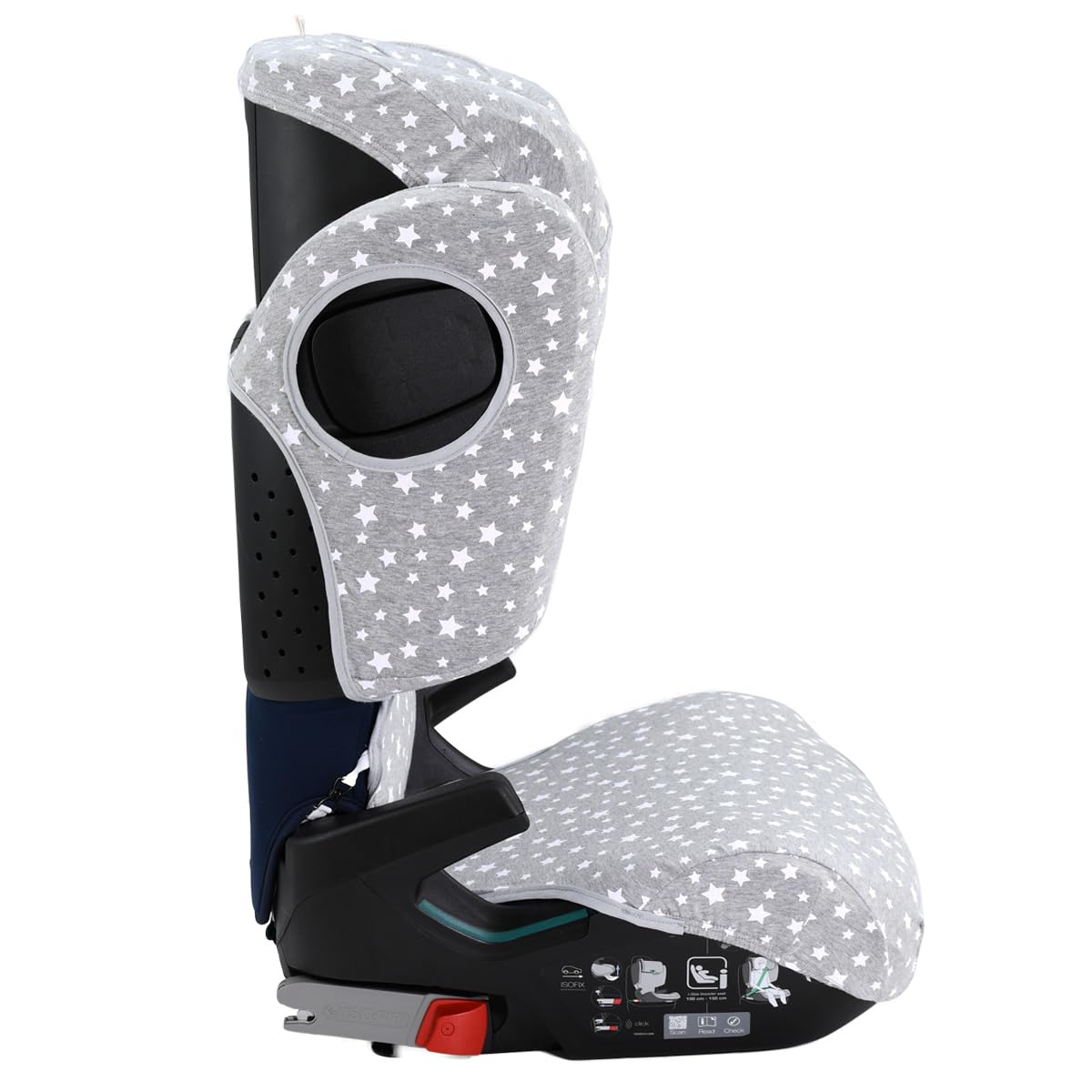 JYOKO KIDS Sitzbezug kompatibel mit Romer Kidfix (Romer Kidfix M I-SIZE, White Star)