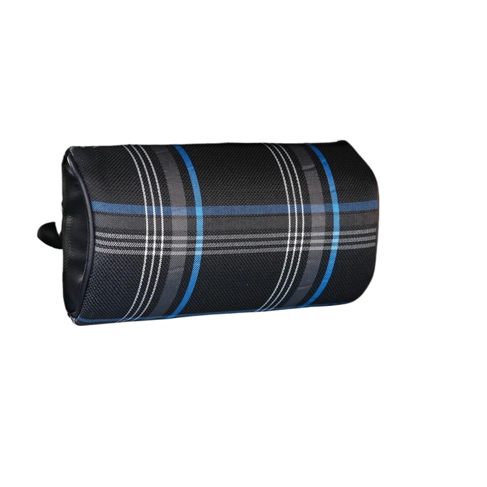 Car Pillow Plaid Fabric Headrest Pillow Car Seat Supports Neck Head Rest Cushion Fit For VW GOLF MK7 GTD GTE GTI(Blue)