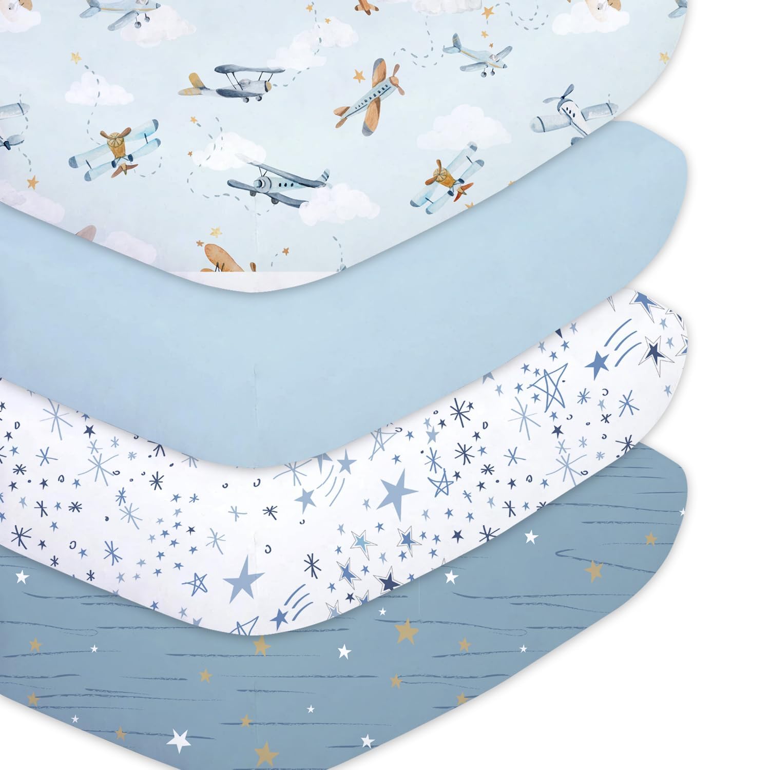 Little Grape Land Cot Bed Fitted Sheets 120 x 60 cm (4 Pack) — image 1