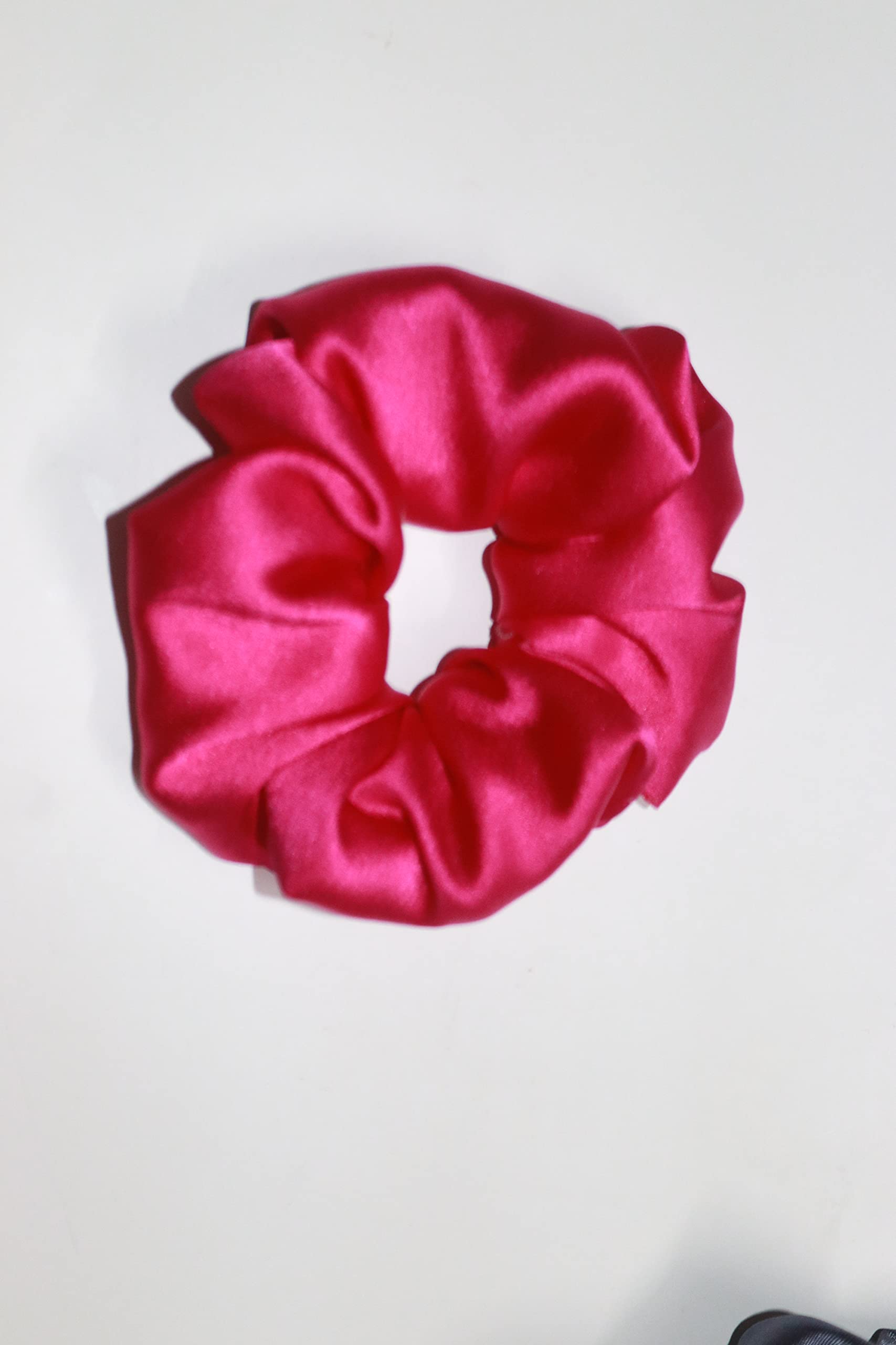 M Square satin Silk hair scrunchies, pack of 2 (Pink, White) 2