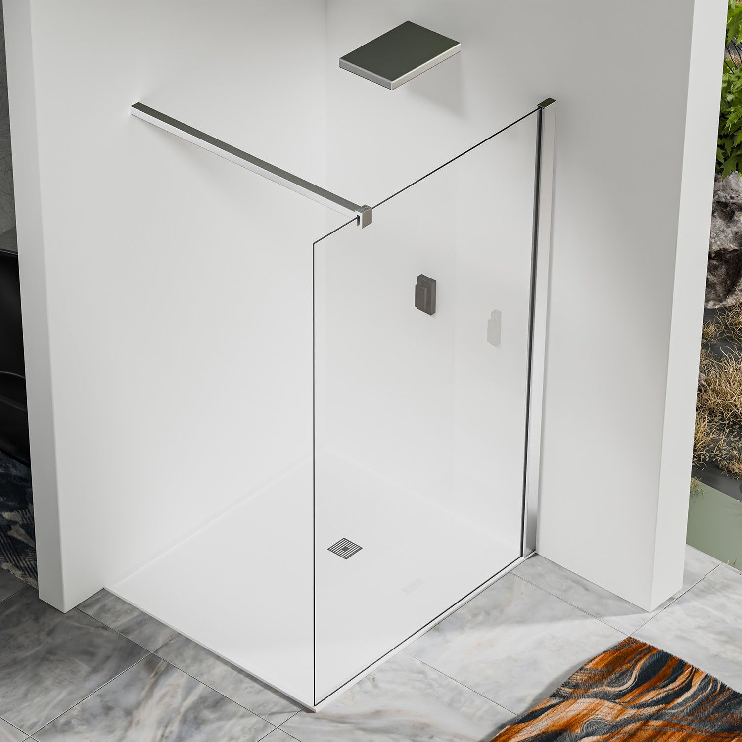 Paroi de douche italienne 150x200 pour rénover une salle de bain familiale