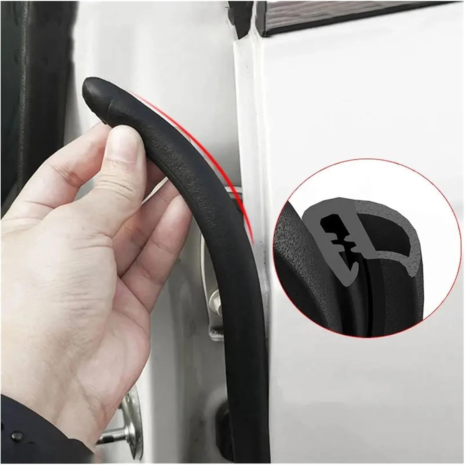 Car Door Edge Rubber Weatherstrip B Pillar Sealing Strips Noise Windproof Protection for Auto Door Trunk Sealant Accessories