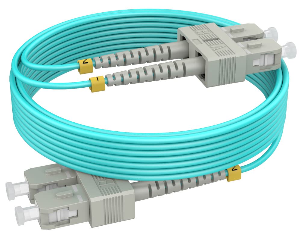 6ft(2m) OM3 SC SC Fiber Patch Cables MMF Multimode, Options 1ft~200ft, Fiber Optic Patch Cords Duplex, 50/125μm 10G LSZH OD 2.0mm