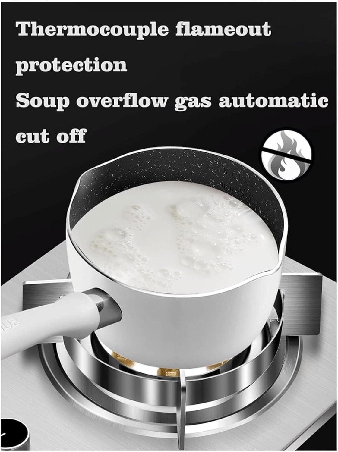 7.2KW 1 Burner Gas Stove - Stainless Steel Cooker, with Timer Function, Tabletop and Flush-mounted Single Hob, Adjustable Flame Size, Household Camping(NG)(Lpg)
