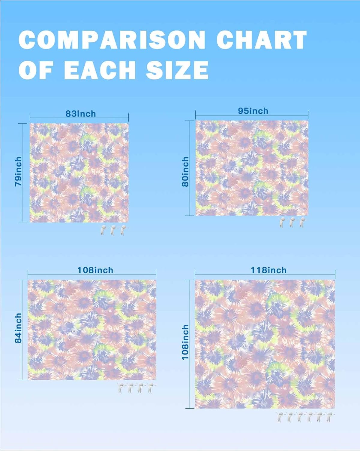 Abstract Colorful Tie Dye Pattern Beach Blanket Waterproof Sandproof Outdoor Picnic Mat 118"x108" Seamless Ethnic Floral Swirl Art Lightweight Large Beach Blankets with 4 Stake & 4 Corner Pockets