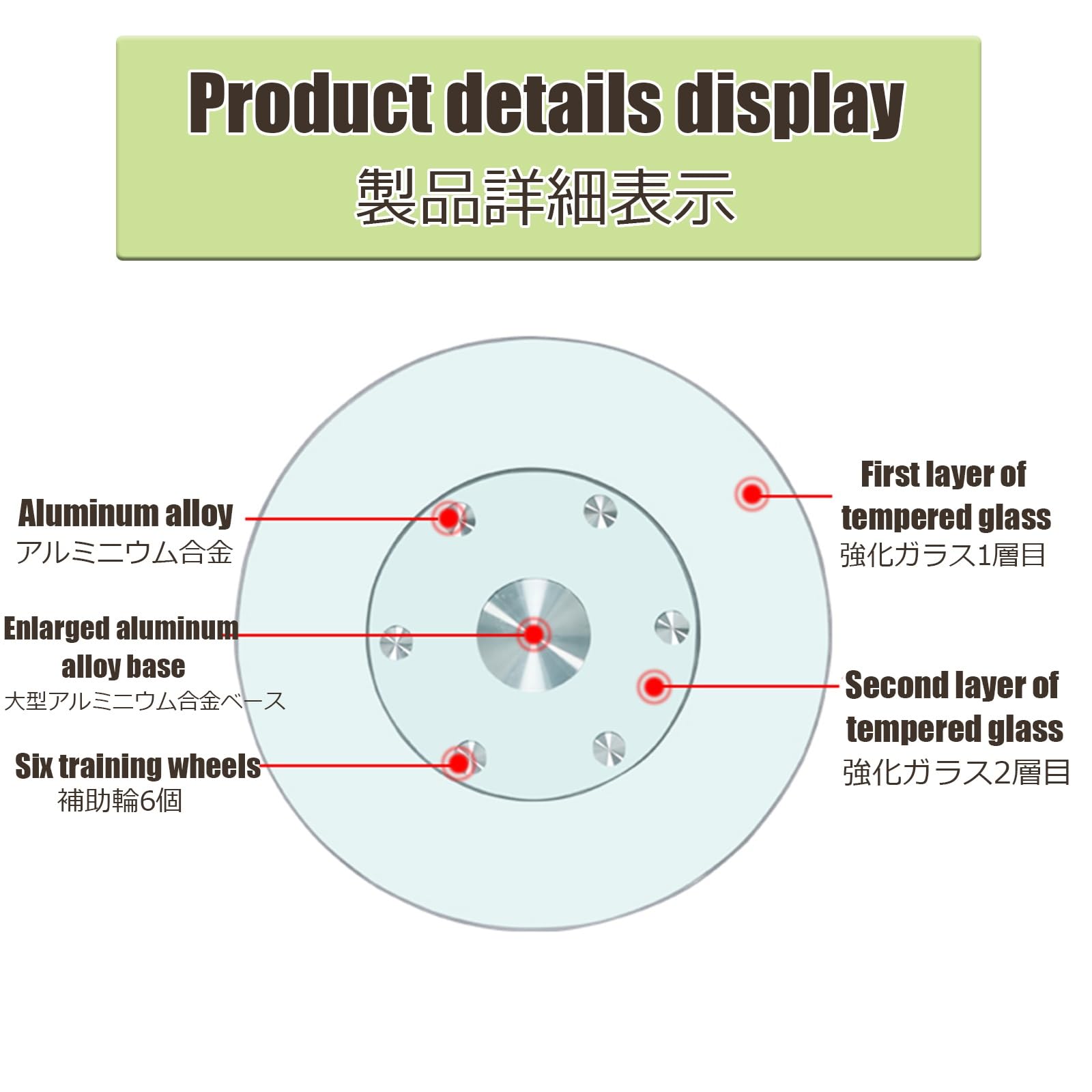 Glass Lazy Susan Plato Giratorio De Vidrio Templado Plato Giratorio para Servir Bandeja Giratoria Grande para Mesa De Comedor Cocina Y Servir(100cm/39.4in)