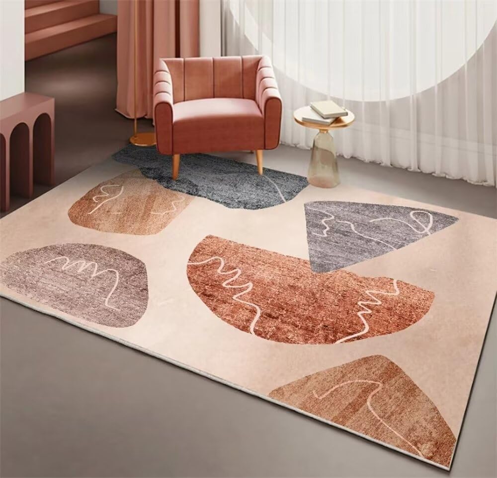 Moquette salon et chambre design marocain rose gris tapis 60x120cm