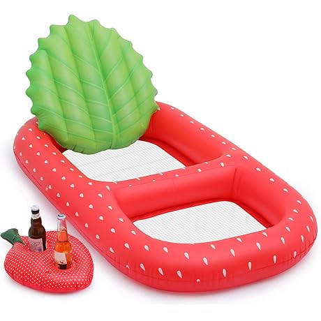 MoNiBloom Inflatable Pool Float for Adults with Cup Holder