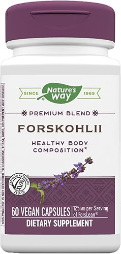 Nature's Way Forskohlii estandarizado a forskolina, apoya la composición corporal saludable*, 60 cápsulas veganas