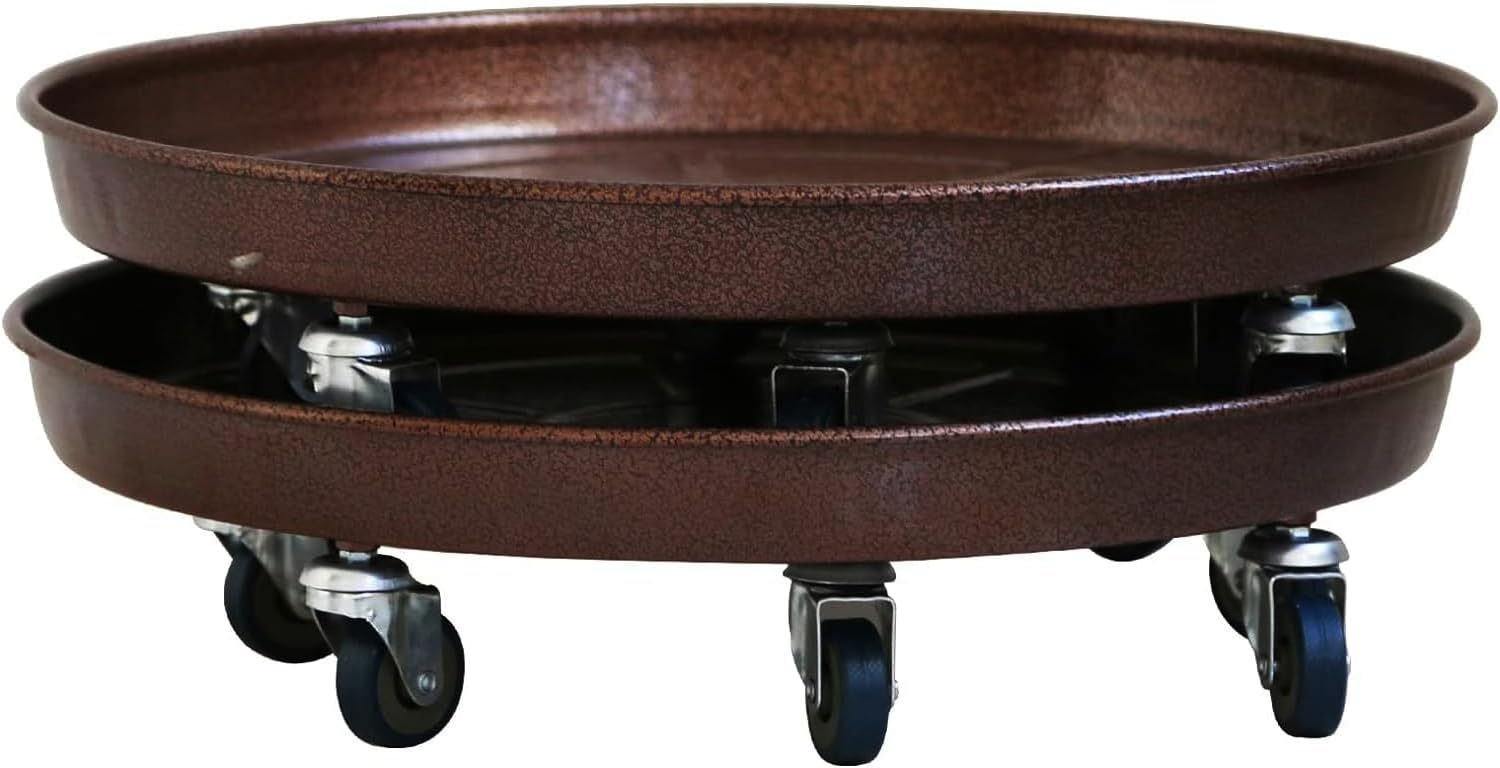 Plant Stand with Wheels Heavy Duty 16inch, Lockable,Rolling Plant Stand with Wheels,Large Rolling Dolly Planter Caddy on Casters for Indoor and Outdoor, Garden Settings,NO Holes, Two Pack,390lb