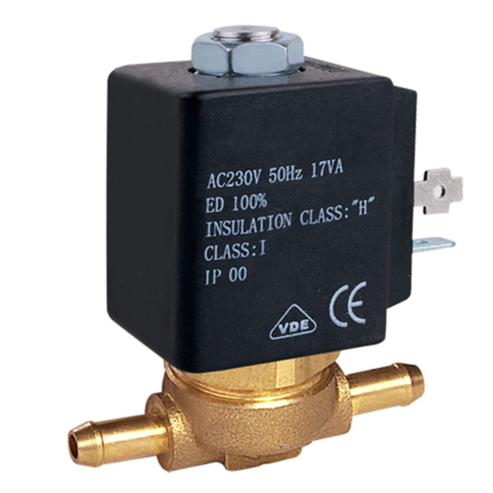 Électrovanne eau 2/2 voies AC230V pour générateur de vapeur canule 3mm