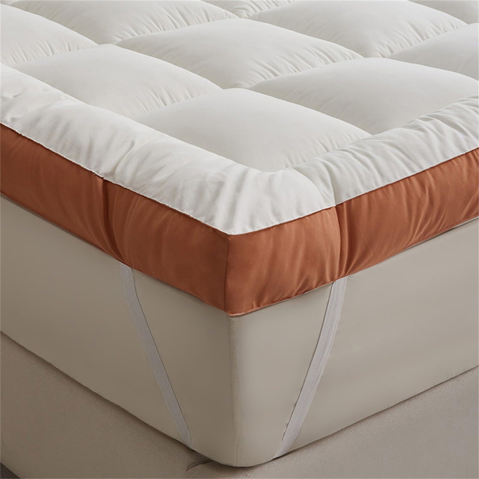 Msso Faltbare Futon-Matratze, 7 cm, perfekt für Gäste, Schlafsäle und Zuhause, Weiß, 180 x 200 cm, komfortables, platzsparendes Design für einfache Lagerung
