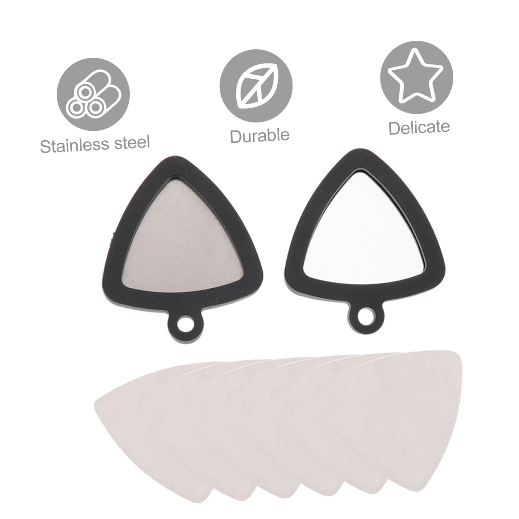 ibasenice 5sets Supporti Per Plettro Silicone Con Plettro Acciaio Inossidabile Accessori Per Chitarra Per Folk Elettrica e Acustica Pratico Per Musicisti