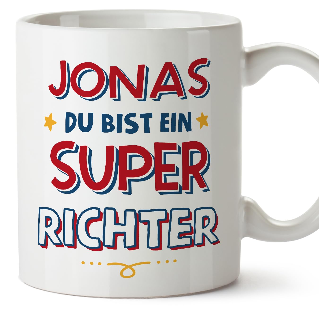 MUGFFINS Personalised Mug for Judge Man - in German - Du Bist Super - Funny Custom Gift for Colleagues - Ceramic 11oz Mug