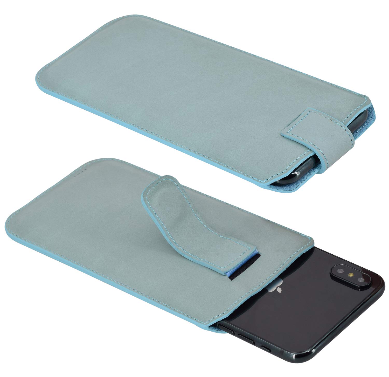 Suncase Custodia in vera pelle per Huawei Mate 20 Lite, edizione sottile, con funzione di estrazione e chiusura magnetica, colore: caffè antico