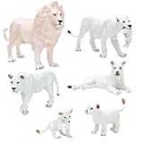 ONEST 7 Pieces Lion Figurines Animals Figures Family Set Educational Figurines Cake Toppers Christmas Birthday Gift
