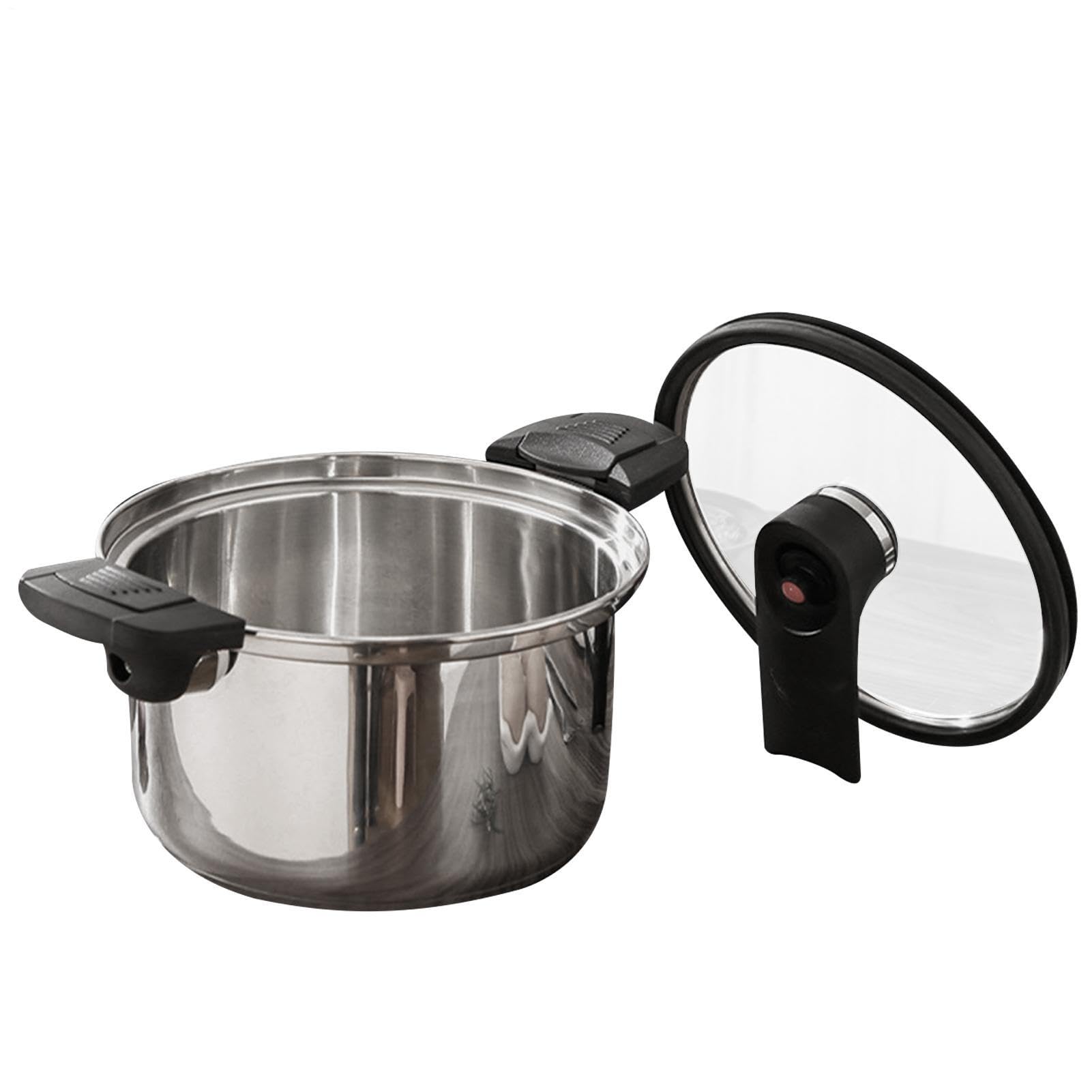 Schnellkochtopf Mit Schnellkochtopf – Heimkochgeschirr Für Effiziente Mahlz | Ergonomischer Dicker Küchen-Schnellkochtopf Aus 304 Edelstahl, Induktions-Gasherd, Schmortopf, Familientreffen-Utensilien