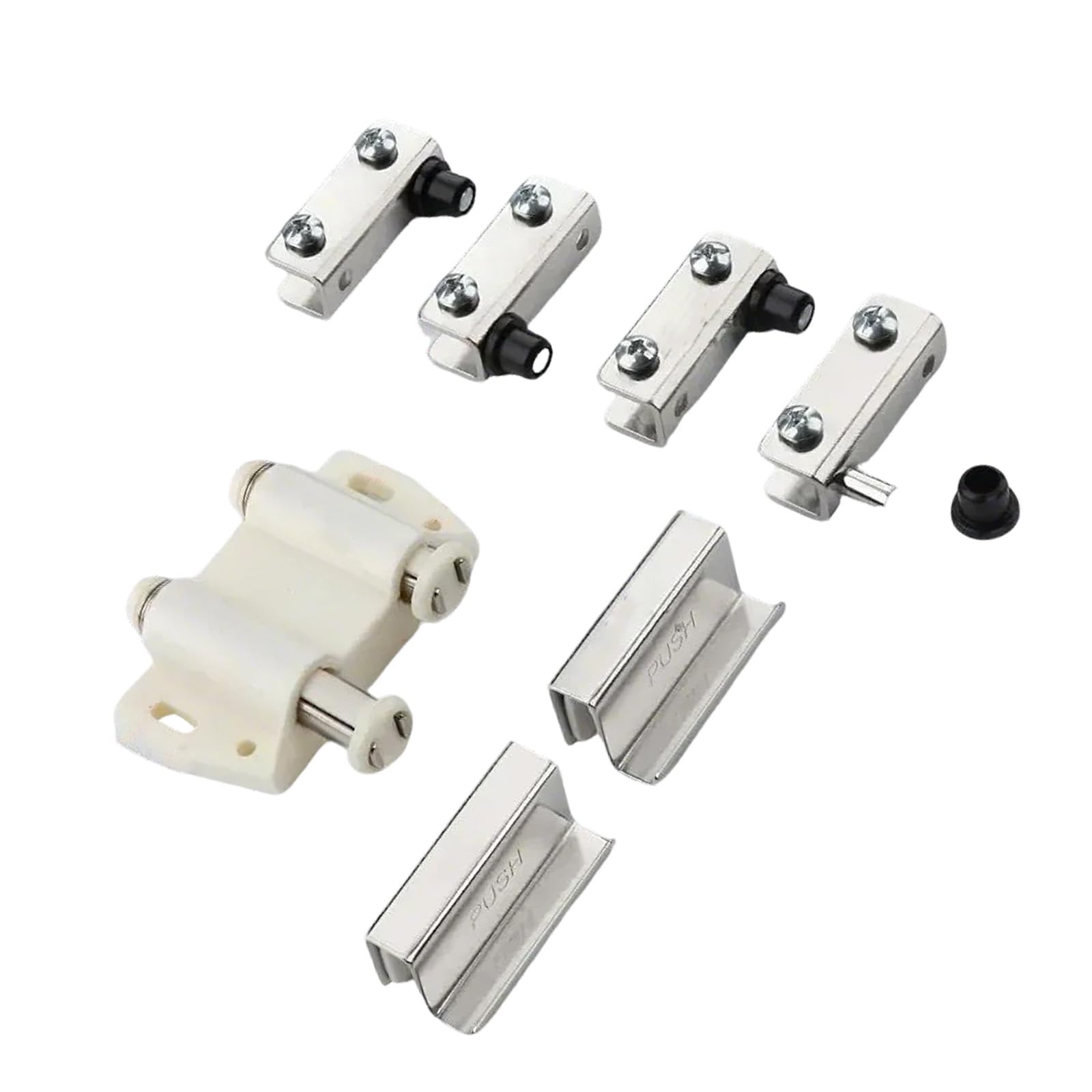 Yrohgkpn Bee White Push To Open Touch Latches Double Head Catches Closures With Clamp Bathroom Cupboard Catches Hardware Push To Open Touch Latches
