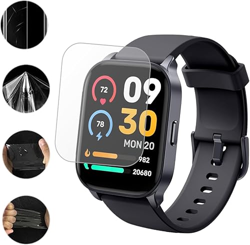 Miniatura 4 de Aemus Protector de pantalla compatible con TOOBUR Smart Watch de 2.01 pulgadas (paquete de 6) película suave de TPU transparente flexible de