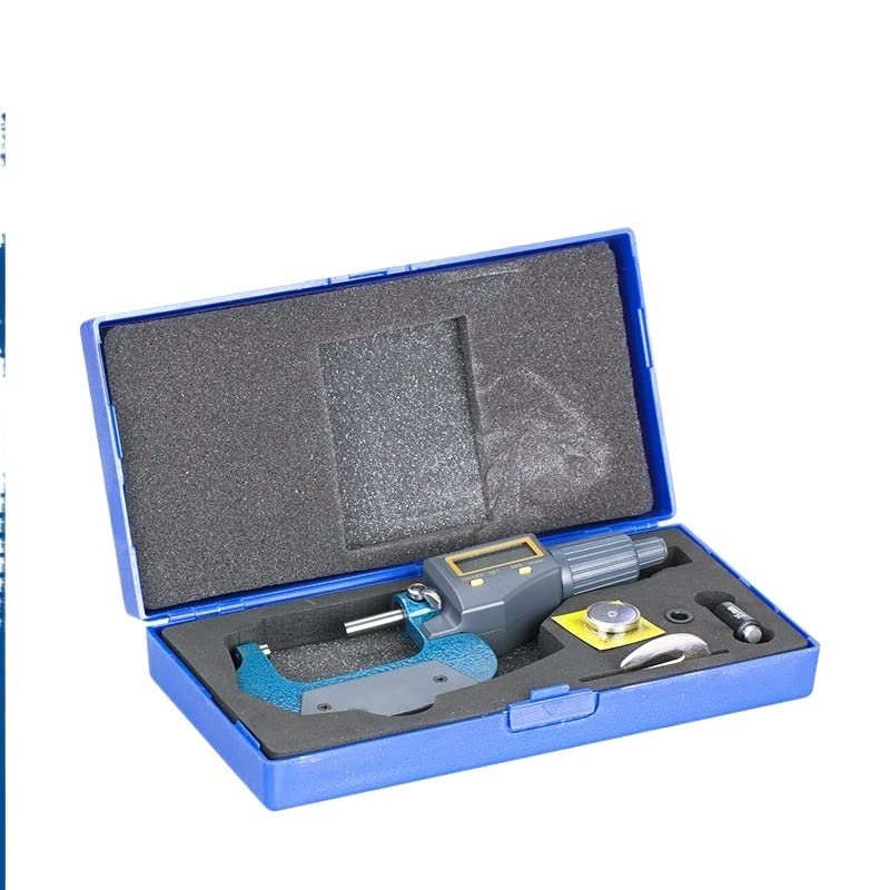 Bügelmessschraube, Mikrometer digitales Mikrometer 0-25/50/75 / 100mm 0,001mm Elektronische Messung mit LCD Estbarer Bremssattel außerhalb des Mikrometers, Hohe Präzision(25-50mm)