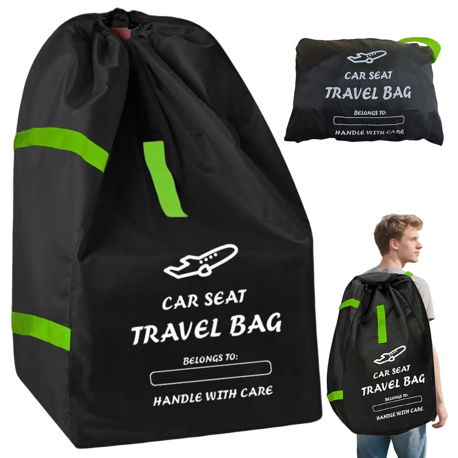 Borsa da Viaggio per Passeggino, Borsa da Viaggio per Seggiolino Auto, Borsa per Seggiolino Auto Pieghevole, Borsa da Viaggio Trasporto Passeggino, Borsa Seggiolino Auto per Aereo Viaggio