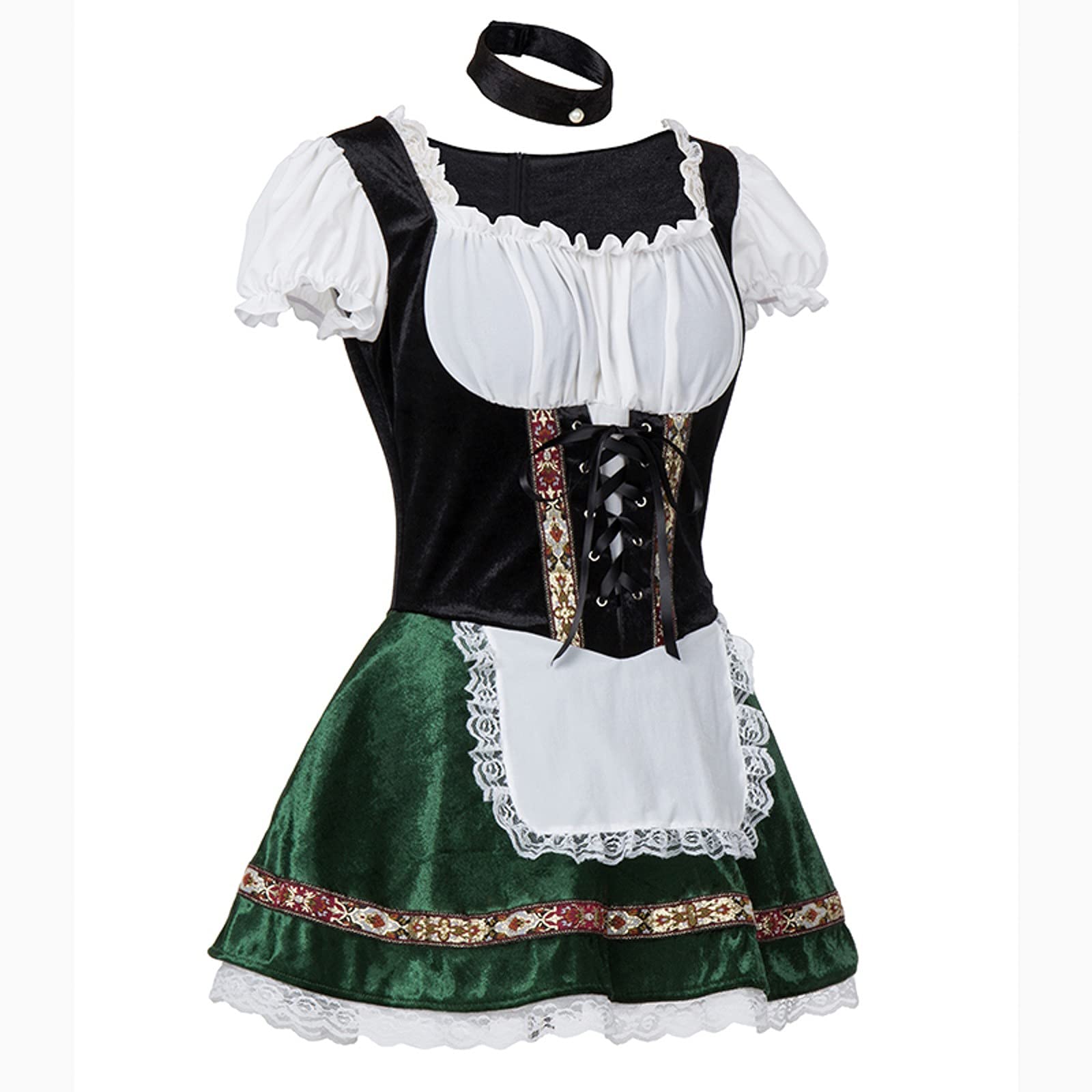 Generisch Dirndl Modern Karneval Oktoberfest Bühnenkleid Skulpturen Frauenkostüm Körperkleid für Damen Theaterauftritt Festivalkleid einzigartig