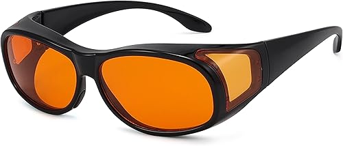 Eyekepper Gafas de bloqueo de luz azul que se ajustan sobre gafas de computadora para mujeres y hombres