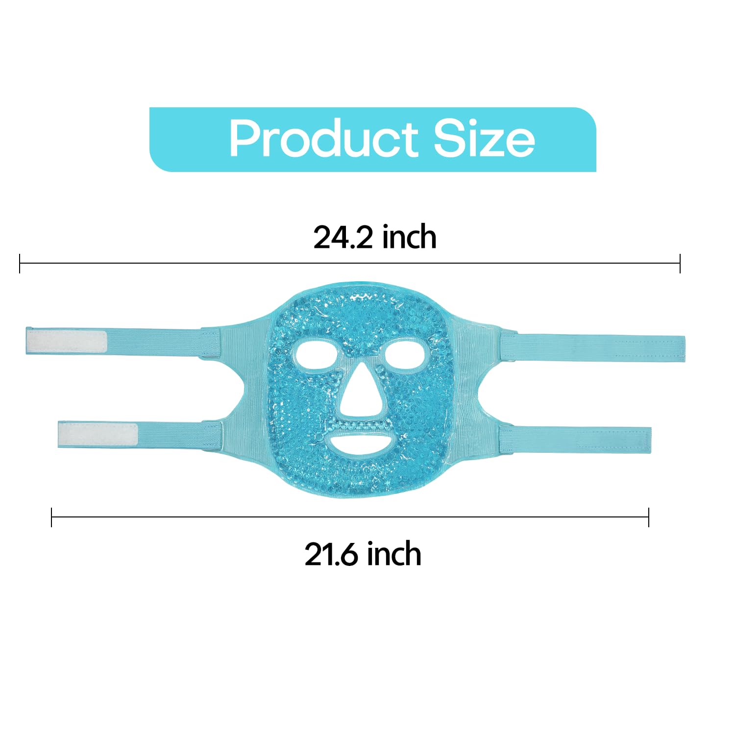 ZNÖCUETÖD YunQiXin Blue: Face Eye Mask Ice Pack With Foam Earplugs, Reduce Puffiness, Bags Under Eyes, Puffy Dark Circles, Hot/Cold Pack With Soft Plush Backing For Woman ,1 Count — Amazon image 8