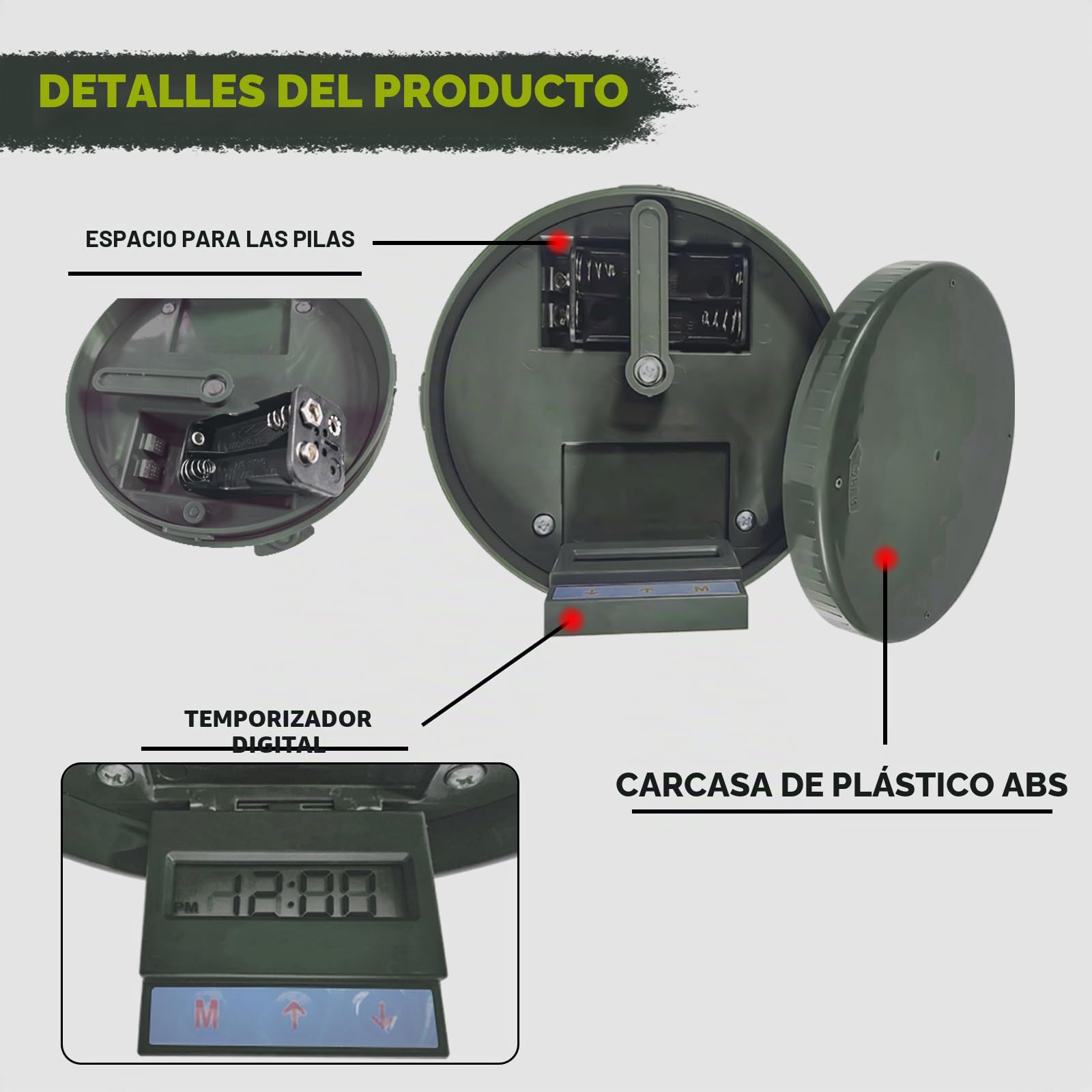 Highwild Kit de alimentador de Ciervos – Temporizador Digital – Placa giratoria de Metal – fácil configuración – Todo en uno