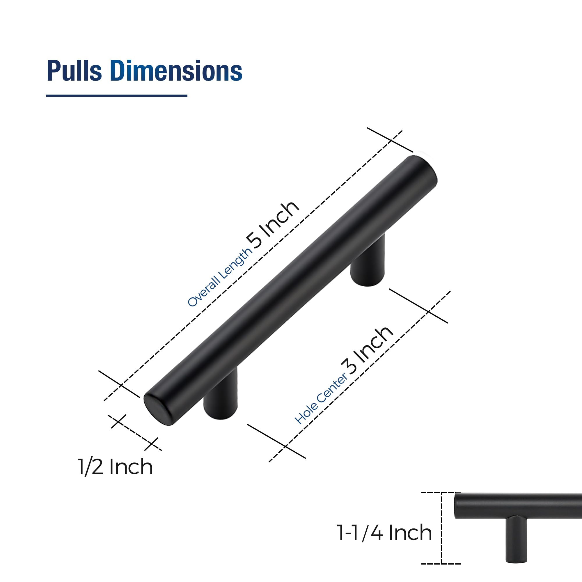JOY DECOR 30 Pack Black Cabinet Knobs, Single Hole Drawer Handles, 2 Inch — Amazon image 18
