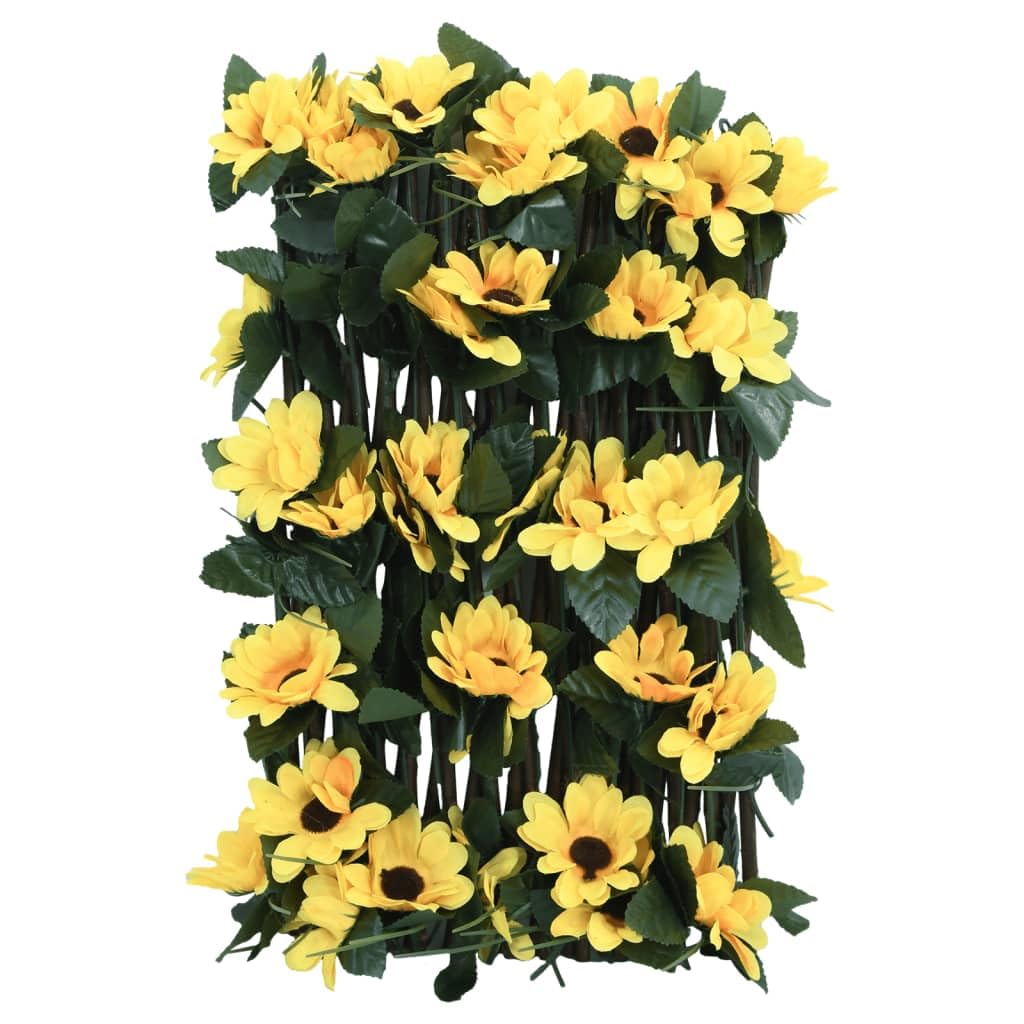 Enrejado con hiedra artificial, 5 unidades, ampliable, 180 x 20 cm, PVC, madera, valla de jardín, protección visual, paneles decorativos para jardín, valla de jardín para exteriores