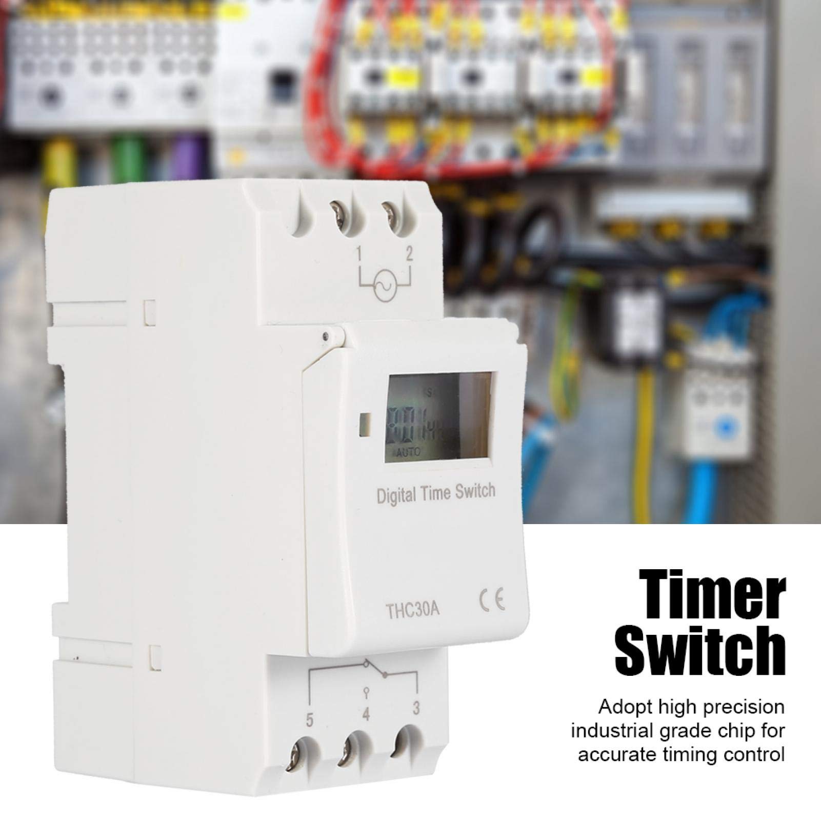 YWBL-WH Programmable Digital Timer Switch – 30A DIN Rail, 220V, LCD Display, Industrial Grade