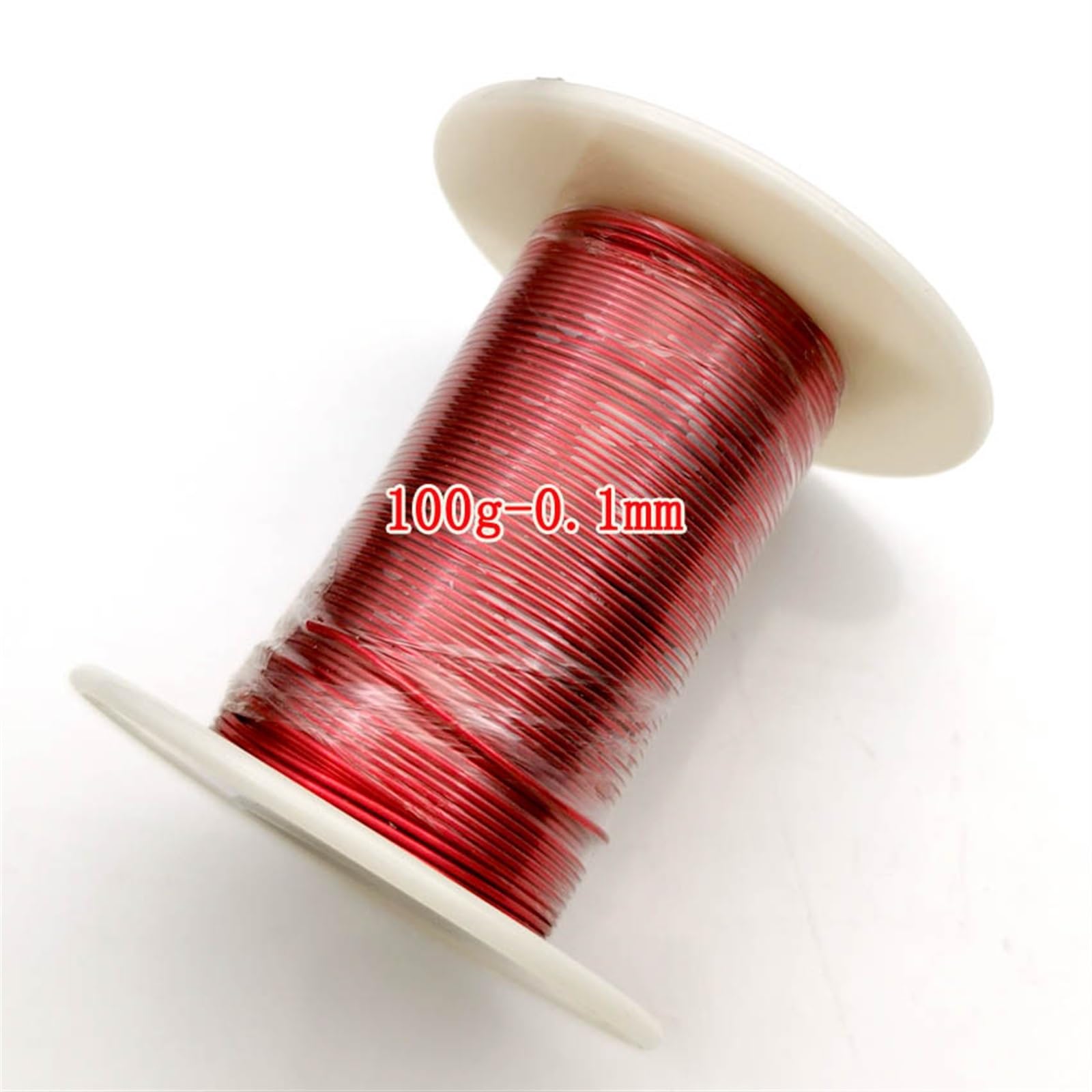 Cable Flexible DIY Electromagnet Making Wire, 0.1 0.2mm QA Enameled Copper Wire, Magnetic Coil Winding, Durable Red Magnet Wire for Electric Machine Extension Connector (Color : 0.1mm-100g)