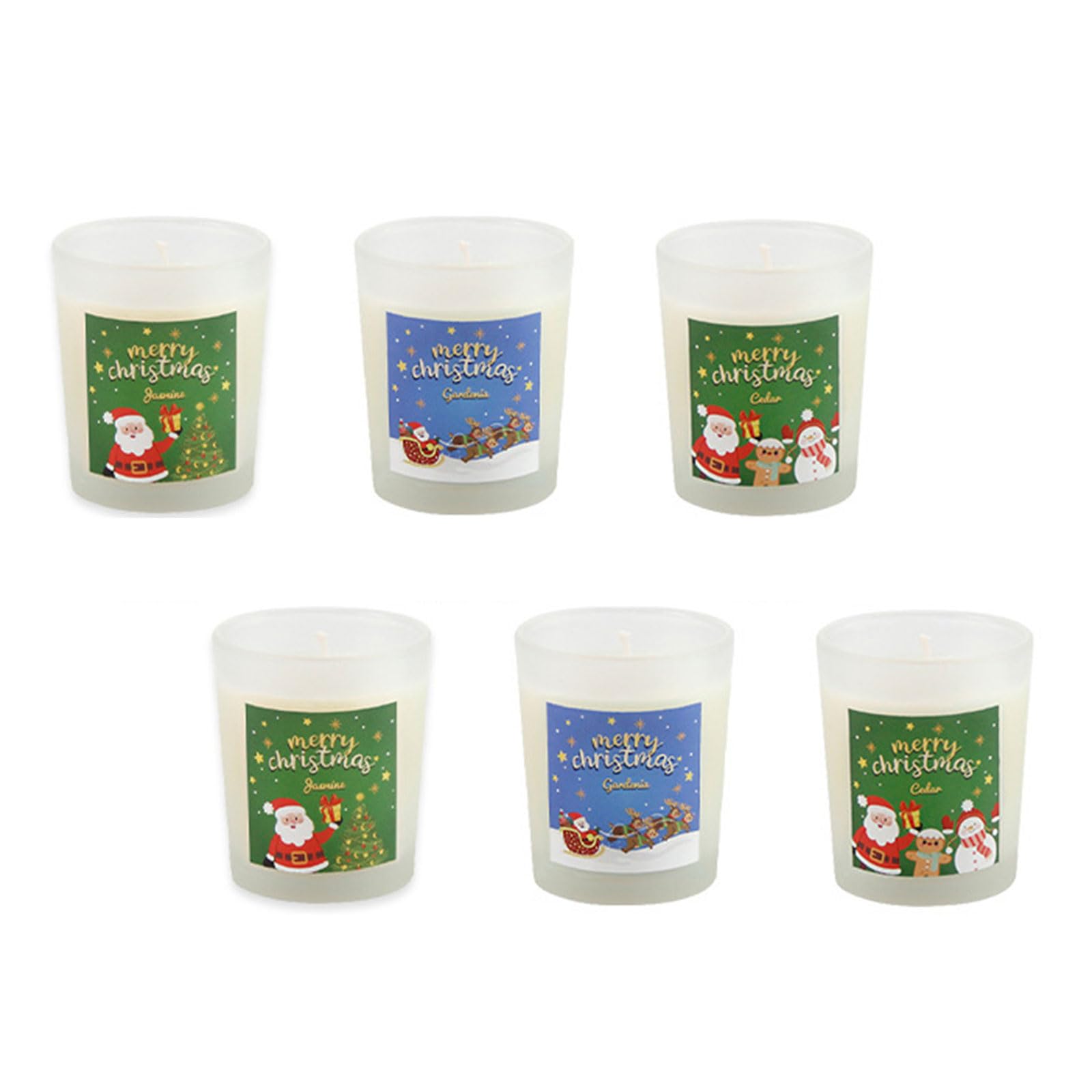 carotoe Soybean Wax Gift Set 6Pcs Natural Long Time Use Burn Time Multiple Fragrances Home Decoration Elegant Set