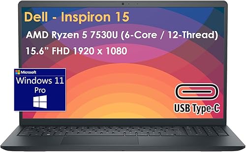 Miniatura 1 de Dell Laptop Inspiron 15 3535 2023 - AMD Ryzen 5 7530U - Pantalla FHD de 15.6 pulgadas (1920 x 1080) - Memoria de 16 GB - SSD de 512 GB - Windows 11