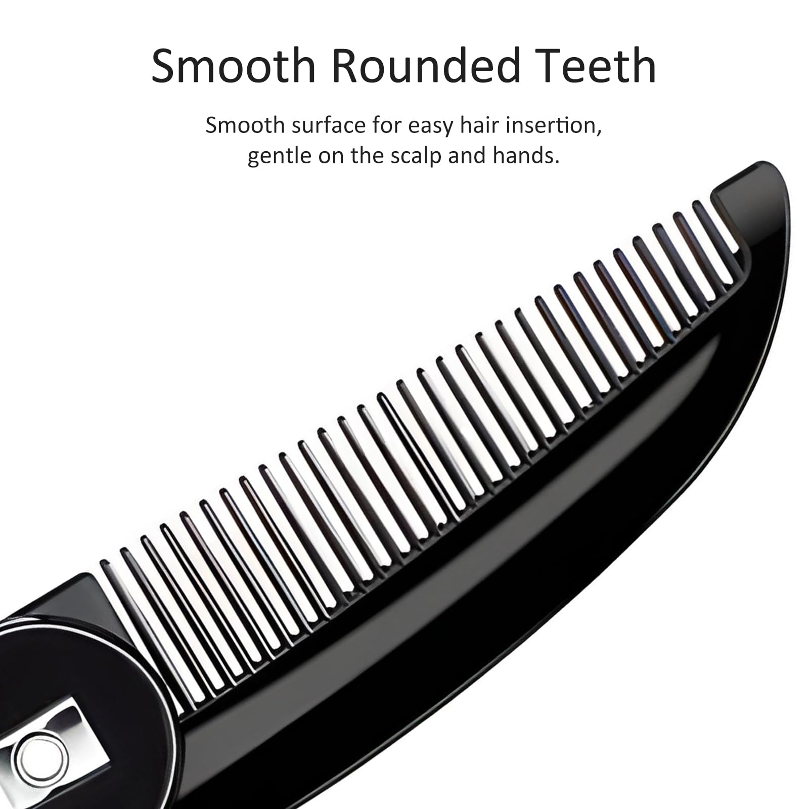 4-Pack Handmade Sawcut Mustache Comb, Best Pocket Folding Comb for Moustaches and Short Beards