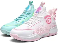 Tênis de basquete masculino de cano alto, botas de basquete de malha respirável adequadas para jogos internos/externos Equipamento de basquetebol