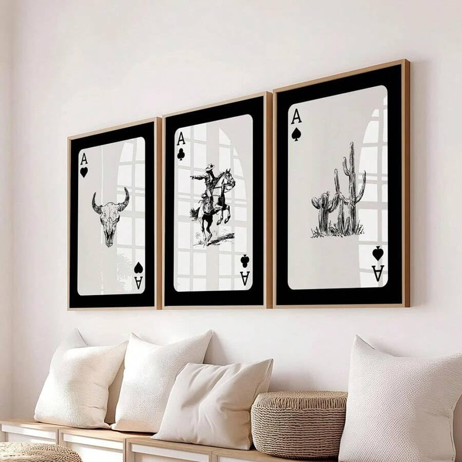 Toile crâne de taureau noir et blanc 70x90cm : impression d'art premium