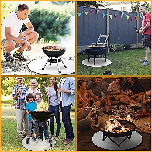 Tappetino Ignifugo Per Barbecue - 120x80cm, In Fibra Di Vetro Siliconata, Resistente Fino A 2000°F, Impermeabile - Foto 2