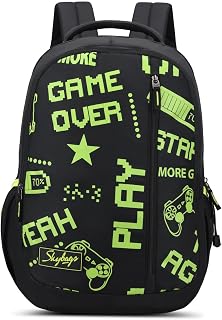 Skybags New NEON 23-02 School BP (H) Black Backpack (Black, OneSize)