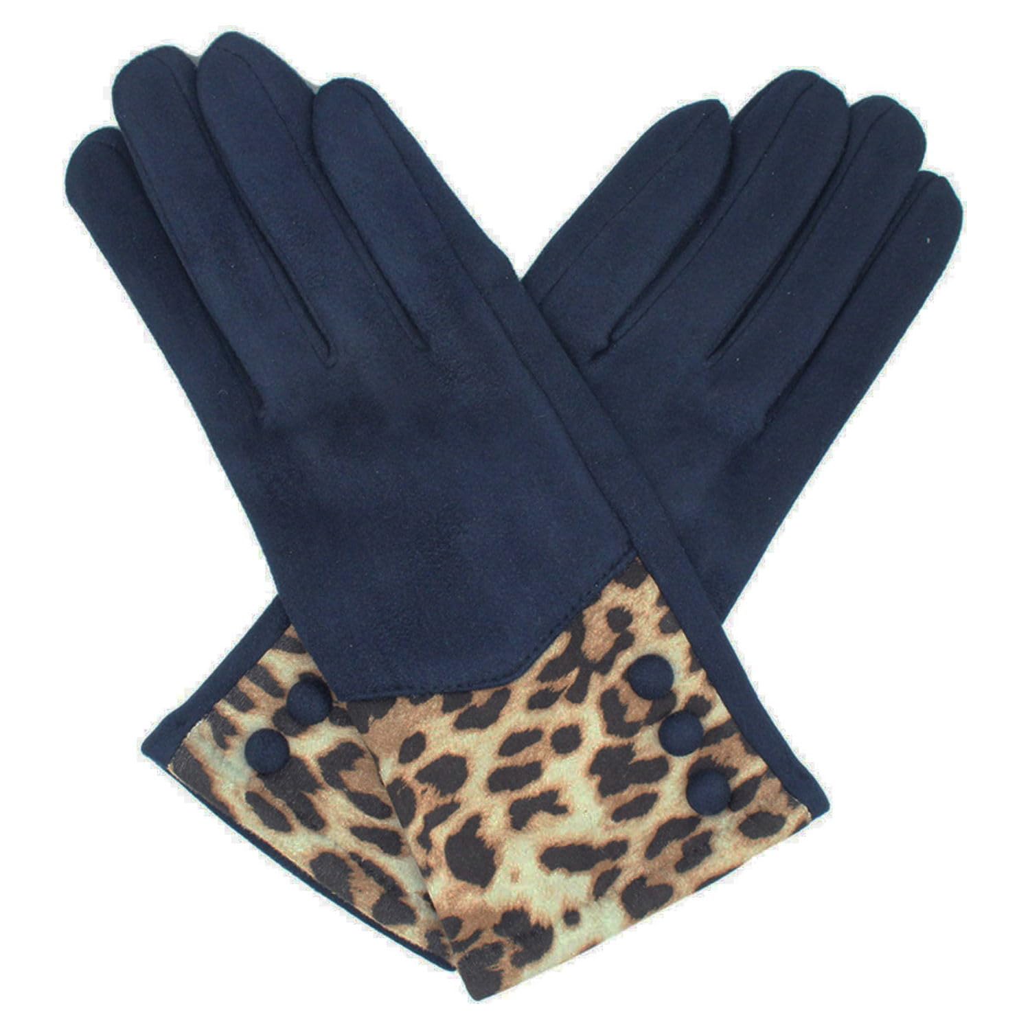 A2ZUKFASHION New Women's Warm Soft Cosy Thick Fleece Ladies Winter Leopard Print Thermal Gloves