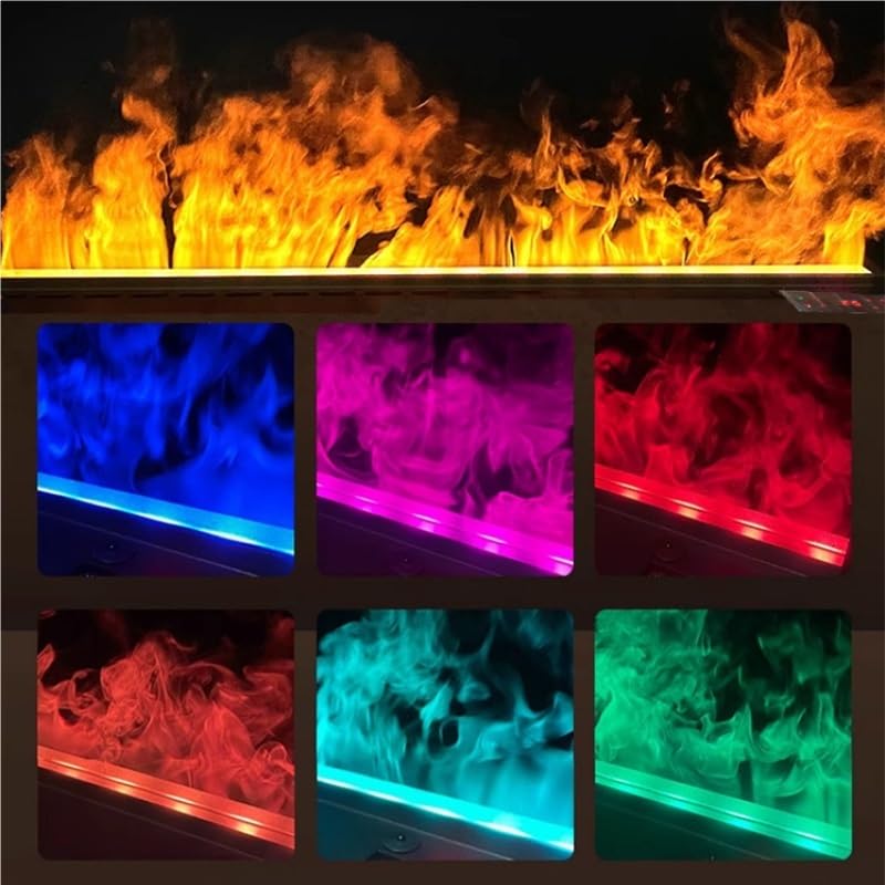 Kominek elektryczny, wbudowany elektroniczny kominek atomizacyjny, symulacja 3D, płomień, atmosfera wewnętrzna, nawilżacz, sztuczny kominek, kominek elektryczny, 1000 mm